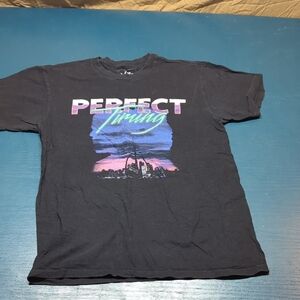 Perfect Timing X❤️O Black Graphic T-Shirt